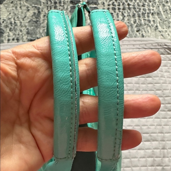 Coach Teal Signature Jacquard Tote - Picture 9 of 9